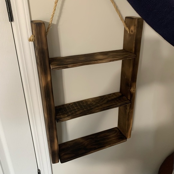 Rustic burnt 3 level shelf. - Picture 4 of 4